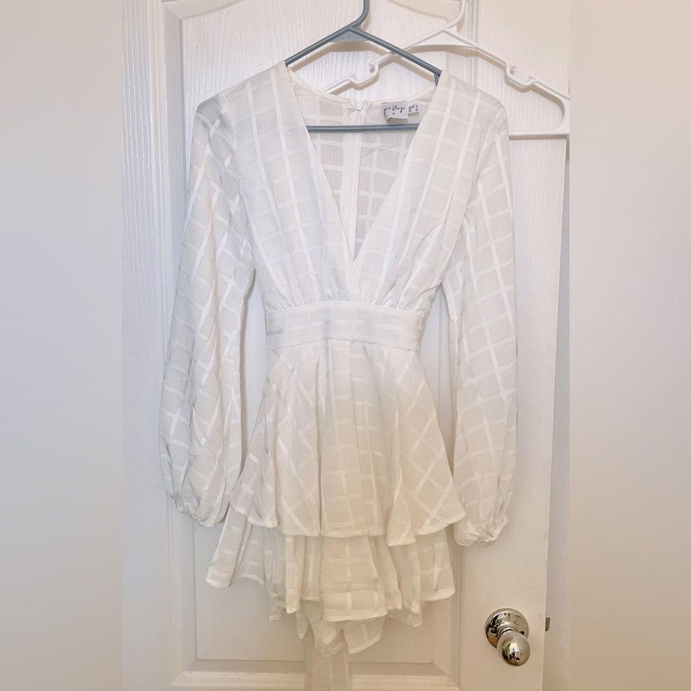 White long sleeve romper